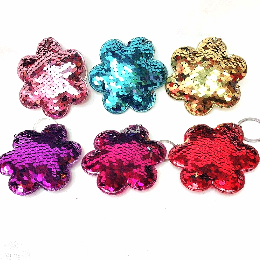 Plush toy ultrasonic pendant, frog sequin pendant, plush sequin cartoon pendant, flower sequin pendant details Picture