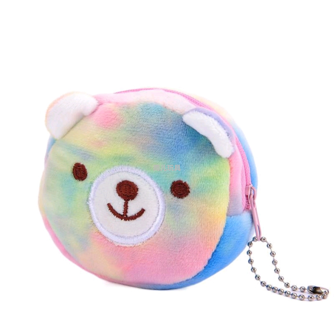 Plush coin purse, tie-dyed three-dimensional embroidery wallet, kitten wallet, children's coin purse, plush coin purse Specification drawing