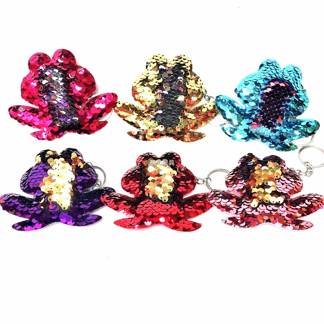 Plush toy ultrasonic pendant, frog sequin pendant, plush sequin cartoon pendant, flower sequin pendant full figure