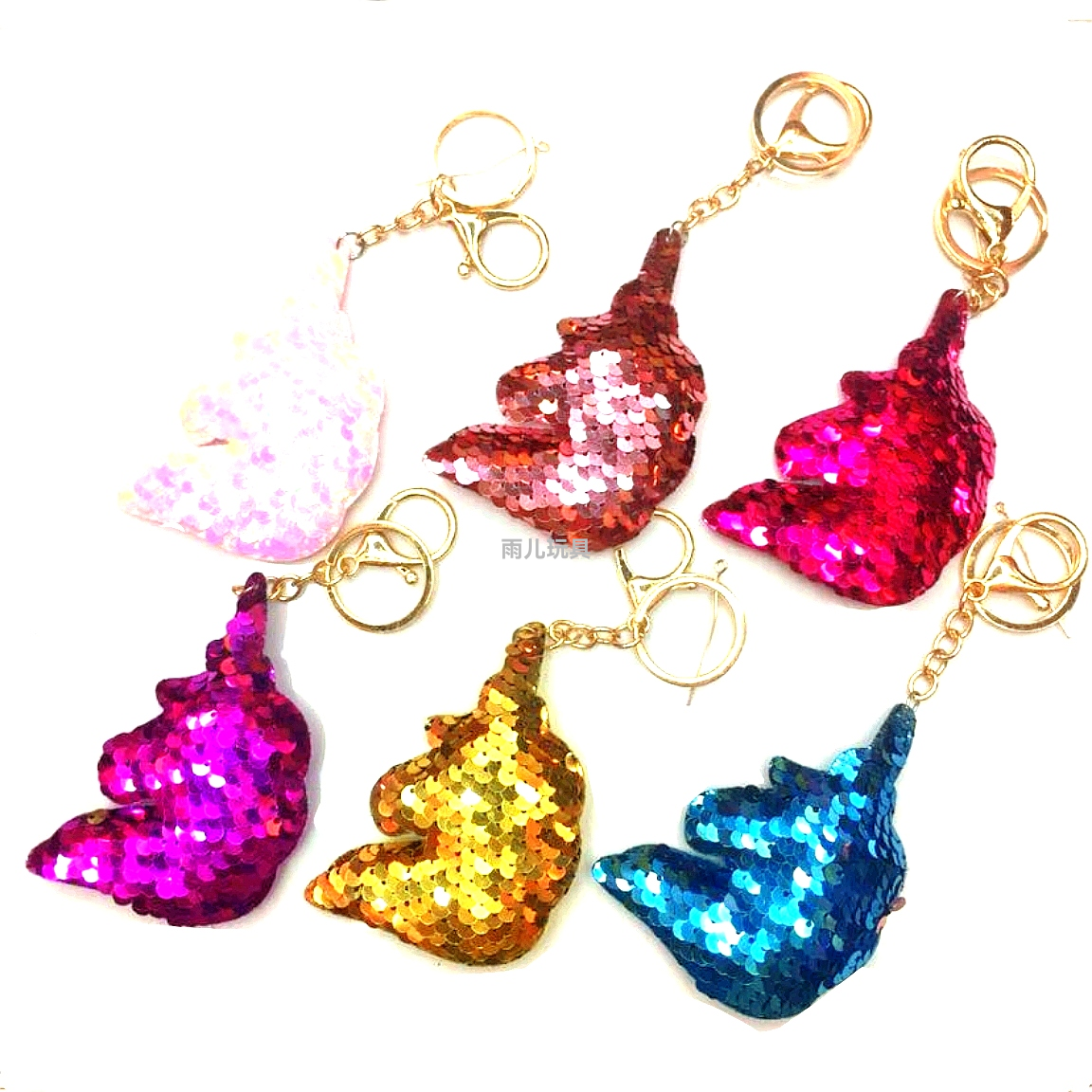 Ultrasonic sequin pendant, sequin jewelry, keychain pendant, unicorn pendant, single-sided unicorn keychain full figure