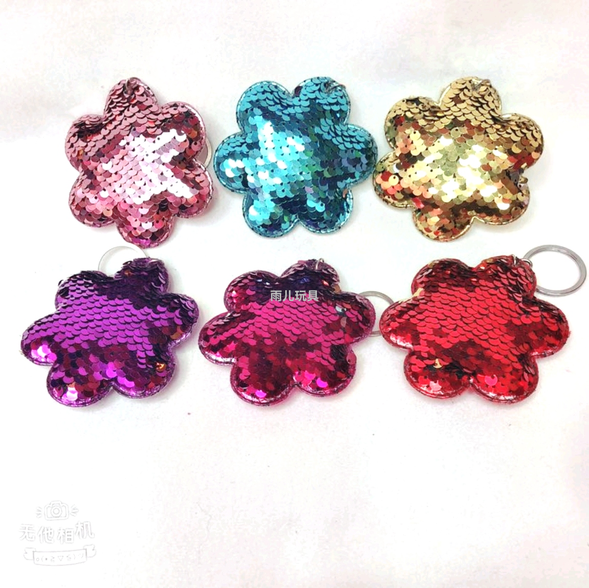 Plush toy pendant, single-sided sequin pendant, ultrasonic embossed accessory, small flower sequin pendant, gashapon box set Item Picture