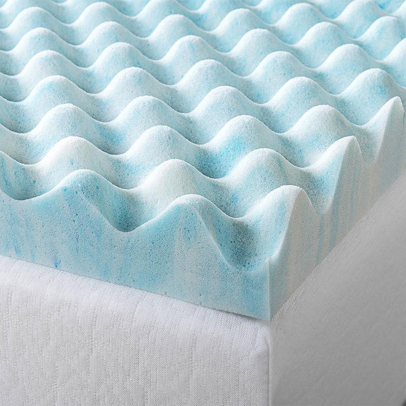 Cross-border gel foam mattress, massage memory foam mattress, wave gel sleeping pad, egg nest and egg trough pad details Picture