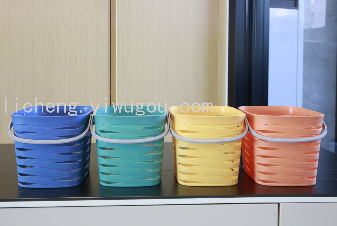 Hollowed-out cleaning storage basket, portable desktop storage basket