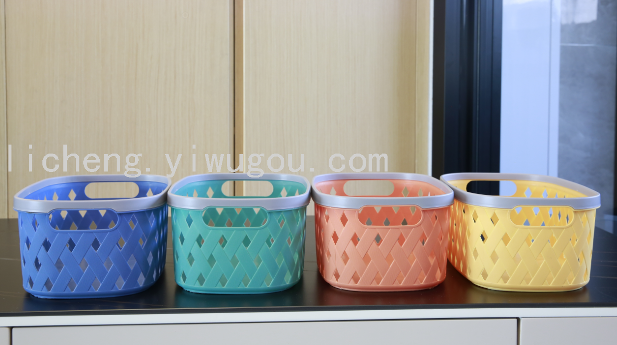 Storage basket: Kitchen hollowed-out cleaning storage basket, portable desktop storage basket details Picture