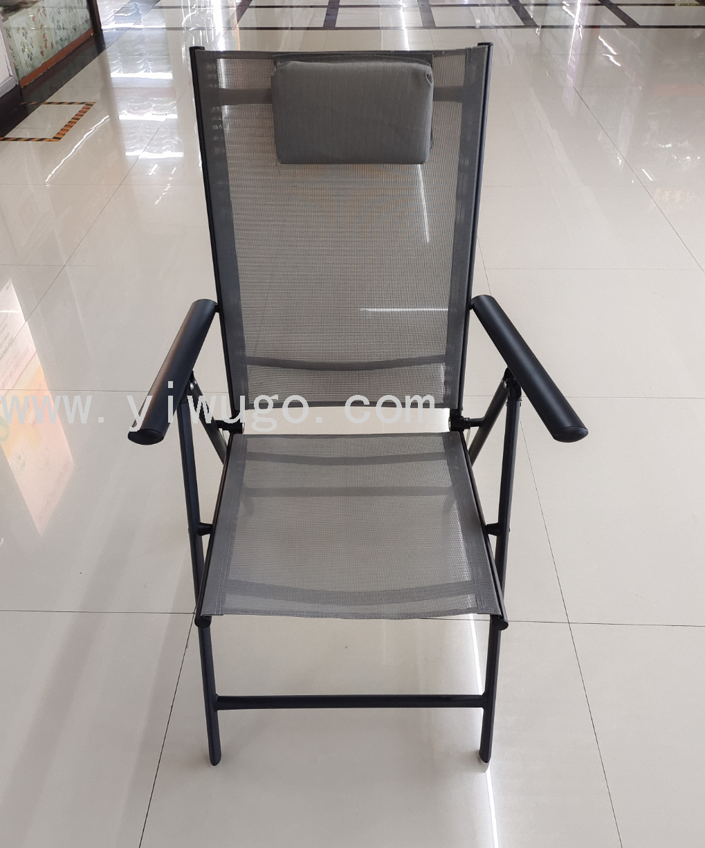 Available Teslin 6 gear adjustable chair with pillow folding casual beach chair Office patio lounge chair