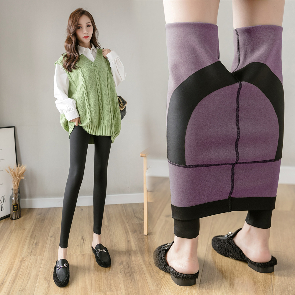 Autumn/Winter Thick Barbie pants Shark pants Leggings a generation of plus-size and velvet lavender yoga pants