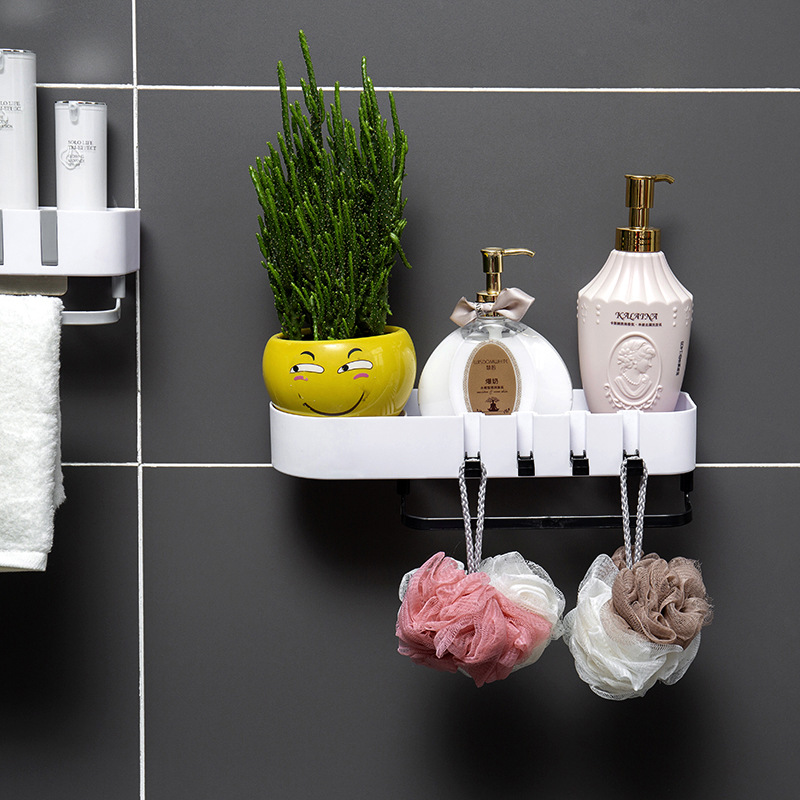 New non-drilling kitchen seasoning rack, hand washing, bathroom, wall towel hanger, hook and storage rack Specification image