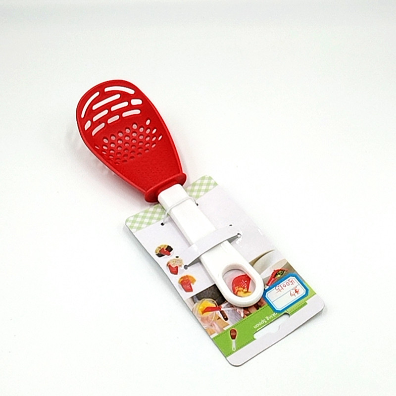 Kitchen multi-functional grinding and cooking spoon, mashing and draining spoon, ginger and garlic grinding spoon, household mashed potatoes and stir-frying spatula Specification image