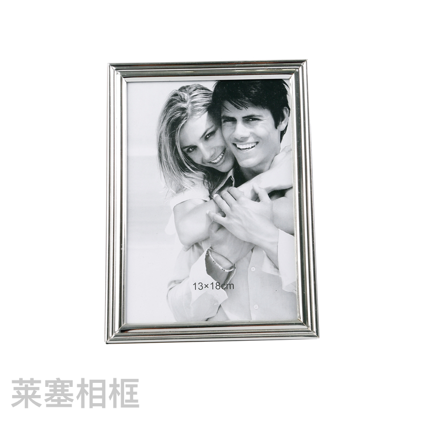 Three-stripe iron electroplated creative decorative item photo, home decoration gift, living room bedroom handicraft, metal photo frame details Picture