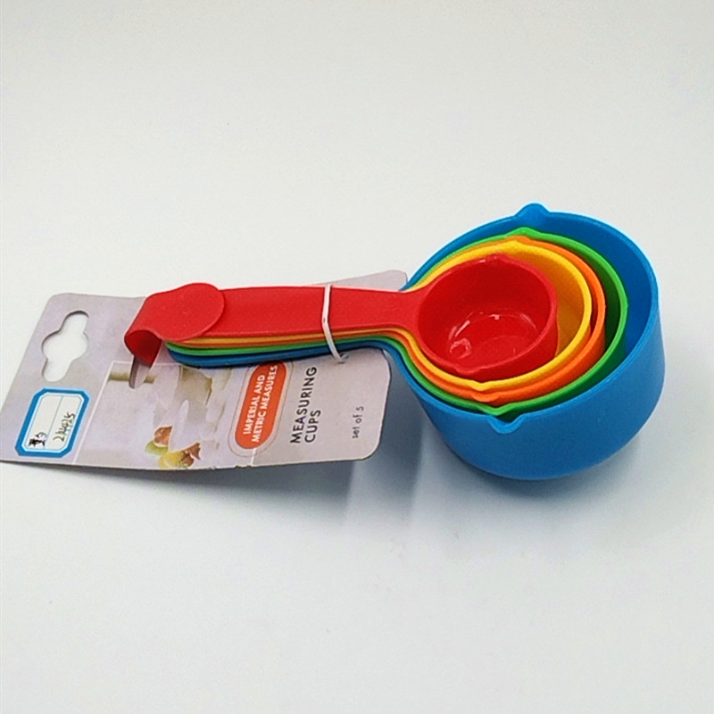 Kitchen measuring spoon, measuring cup with scale, ABS plastic set, baking tools, large 5-piece set details Picture
