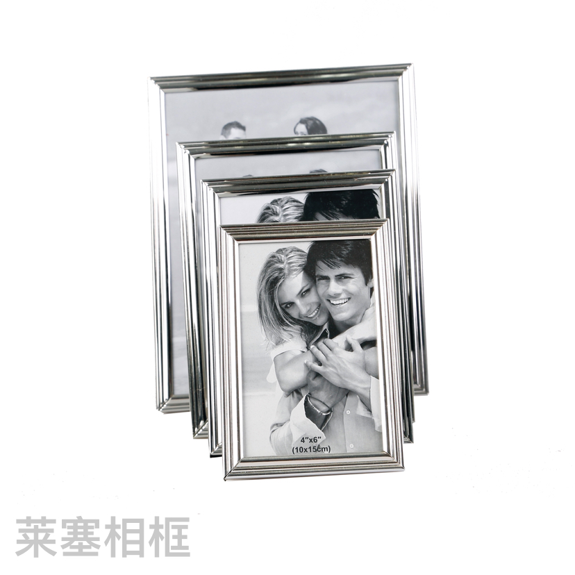 Three-stripe iron electroplated creative decorative item photo, home decoration gift, living room bedroom handicraft, metal photo frame Item Picture