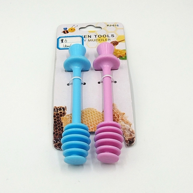 2 simple honey mixing spoons for the kitchen, specially designed creative plastic honey sticks, coffee and milk tea blender