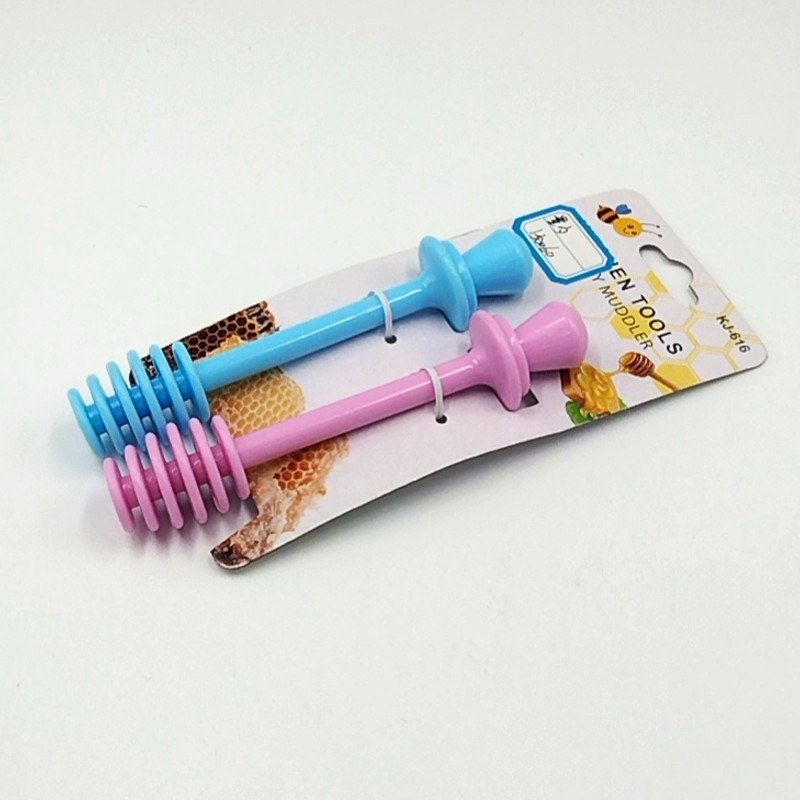 2 simple honey mixing spoons for the kitchen, specially designed creative plastic honey sticks, coffee and milk tea blender details Picture