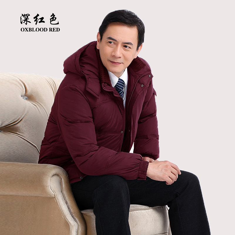 Wholesale of 2021 new style down jackets for middle-aged and elderly people, men's short style, thickened winter jacket for middle-aged fathers Application Scenario