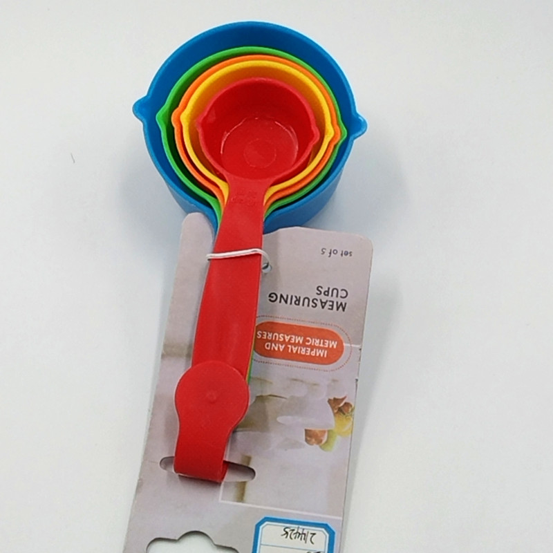 Kitchen measuring spoon, measuring cup with scale, ABS plastic set, baking tools, large 5-piece set Specification image