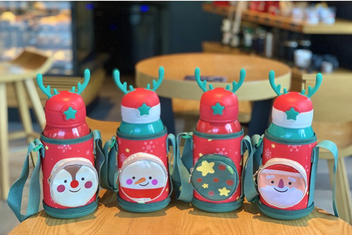 Hot antler Christmas thermos with braces