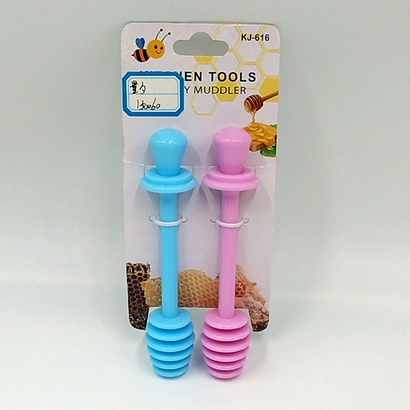2 simple honey mixing spoons for the kitchen, specially designed creative plastic honey sticks, coffee and milk tea blender Item Picture