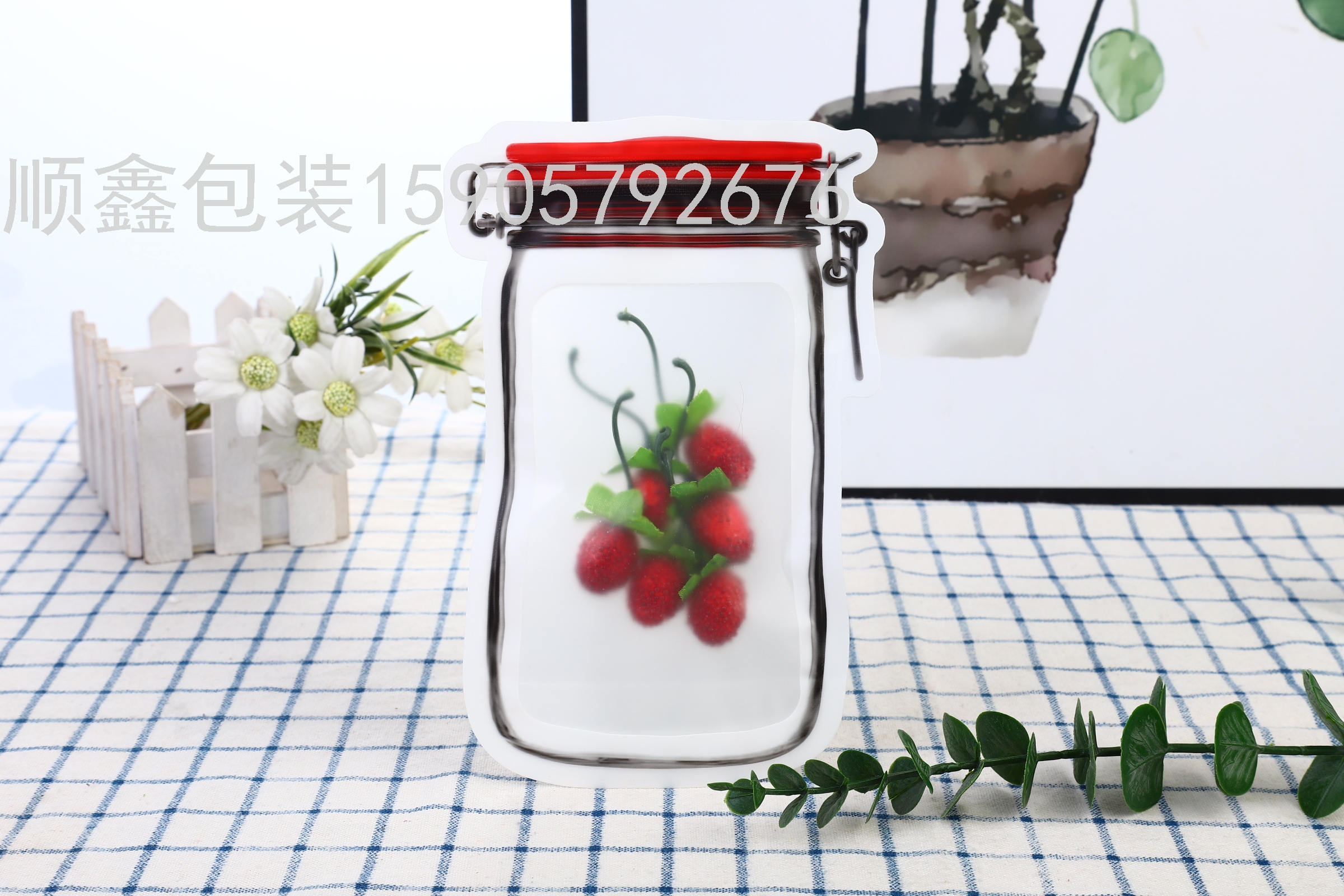 The spot! Mason bottle shaped bag, food bag, candy bag, can be customized logo thumbnail