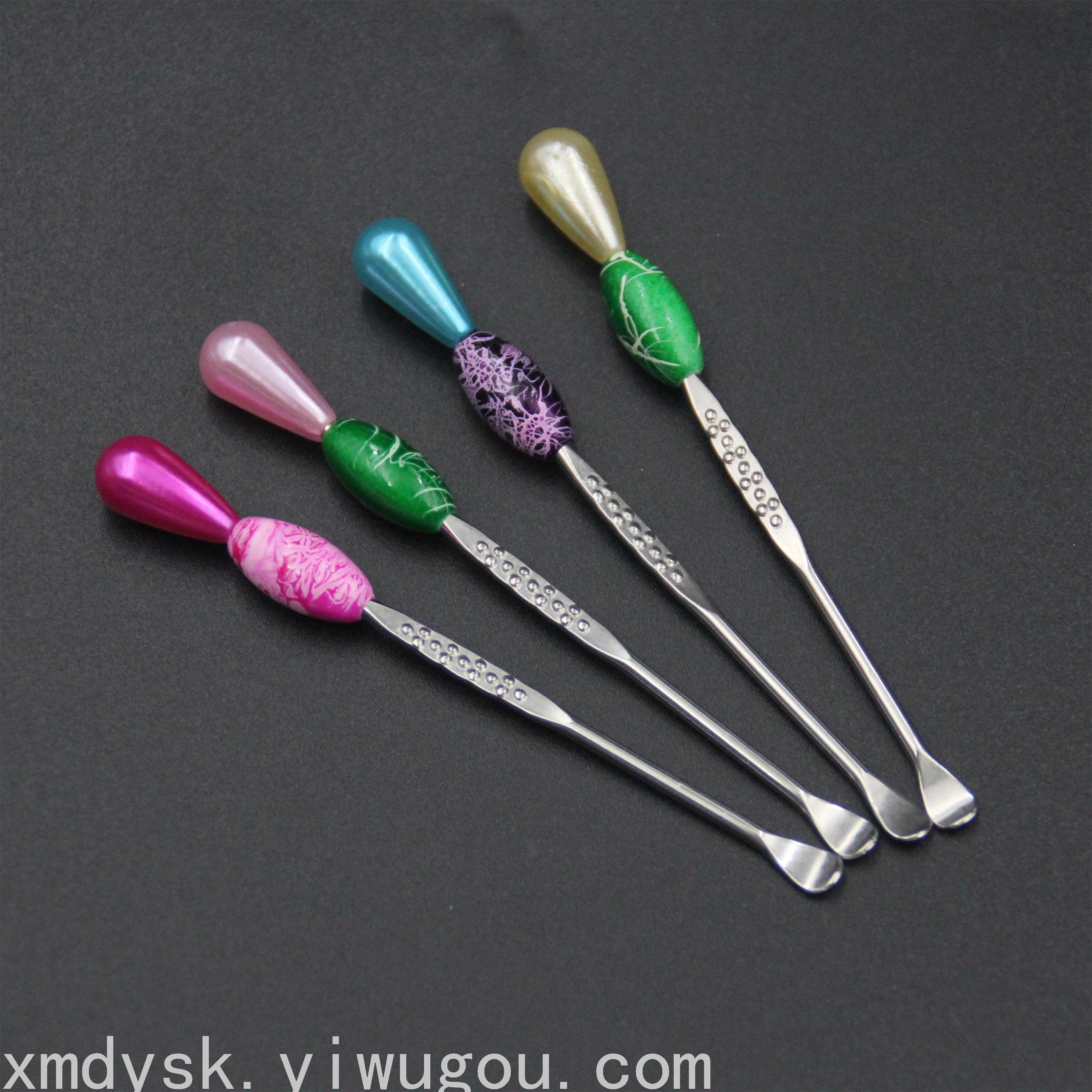 Creative pearl ear scoops, ear picks, ear cleaning tools, household ear scoops, cosmetic accessories wholesale Specification image