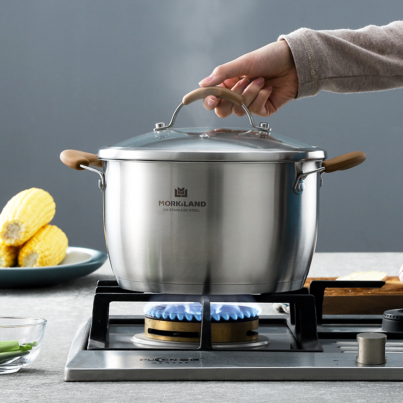 Mokland Steamer Double-Layer Household 304 Stainless Steel Steamer Pot Thickened Dual-Purpose Cooking Gas Stove details Picture