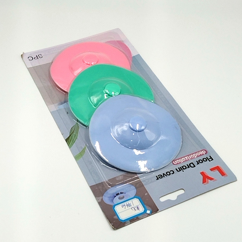 Press-type sink flying saucer-shaped floor drain cover, the same style as Douyin drainage outlet plug, anti-clogging floor drain factory Specification image