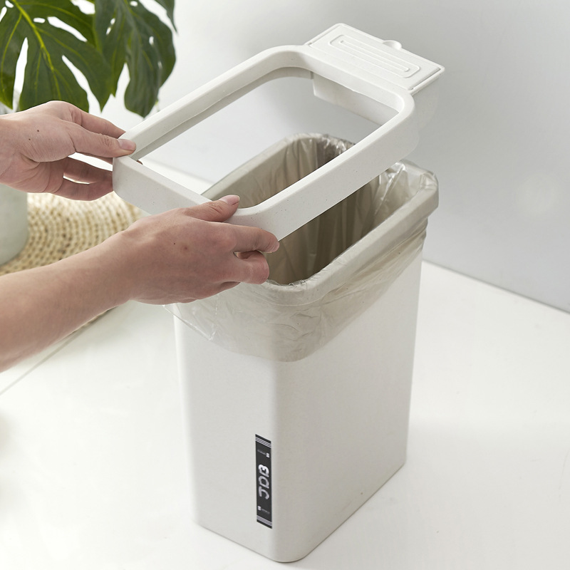 Manufacturer's Nordic-style square pressure ring trash can, bathroom uncovered trash can, kitchen and living room trash can, wastebasket Specification image