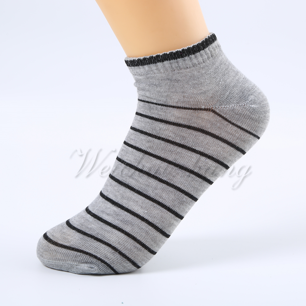 2021 Summer new striped pattern mixed color cotton socks, fashionable, sporty and casual men's and women's ankle socks factory direct sales Specification image