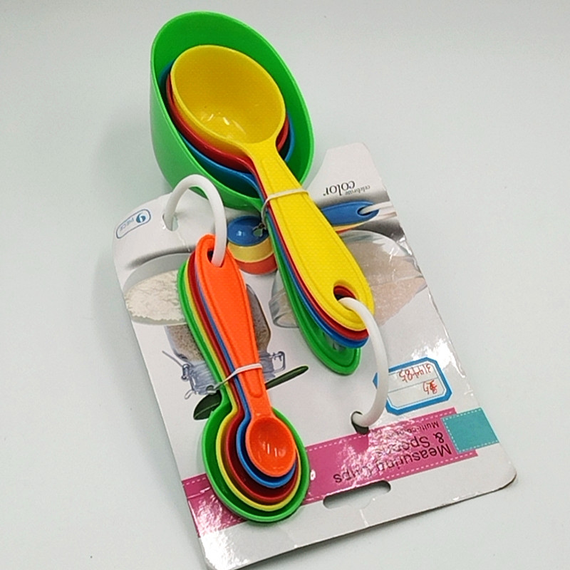 مجموعة كأس غرفة بألوان أكبر بأغلفة مقاس بحجم ملعقة بلاستيكية، مخبز مطبخ Item Picture