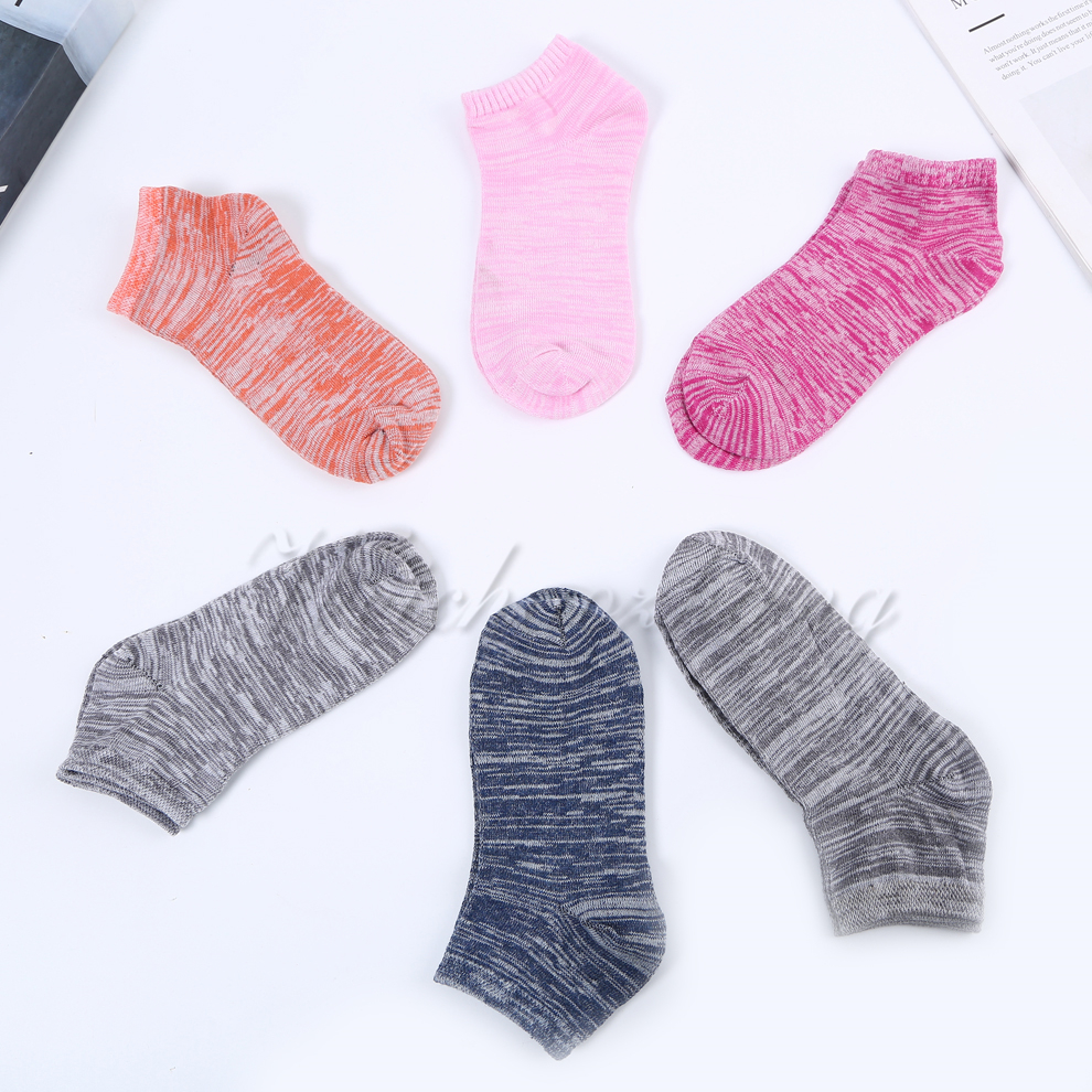 Striped mixed-color fashionable short socks, anti-odor and sweat-absorbing boat socks, summer thin breathable cotton low-top shallow-mouth sports short socks