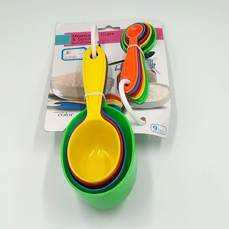 Color thickened measuring spoon Measuring cup Set with graduated spoon weighing spoon Plastic spoon set kitchen baking tools