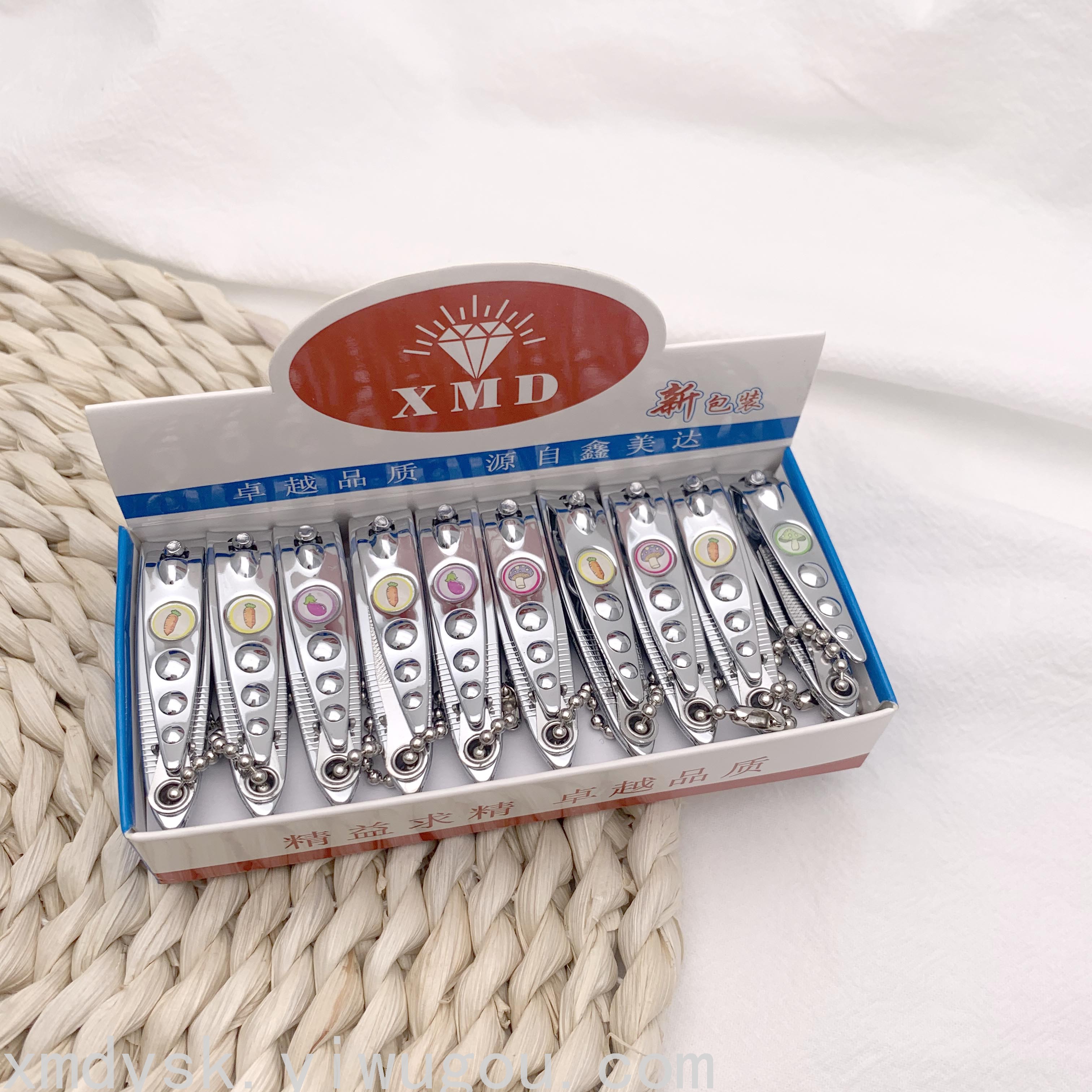 Xinmeida small nail clippers with files, key chains, cute cartoon nail clippers, wholesale nail trimming knives