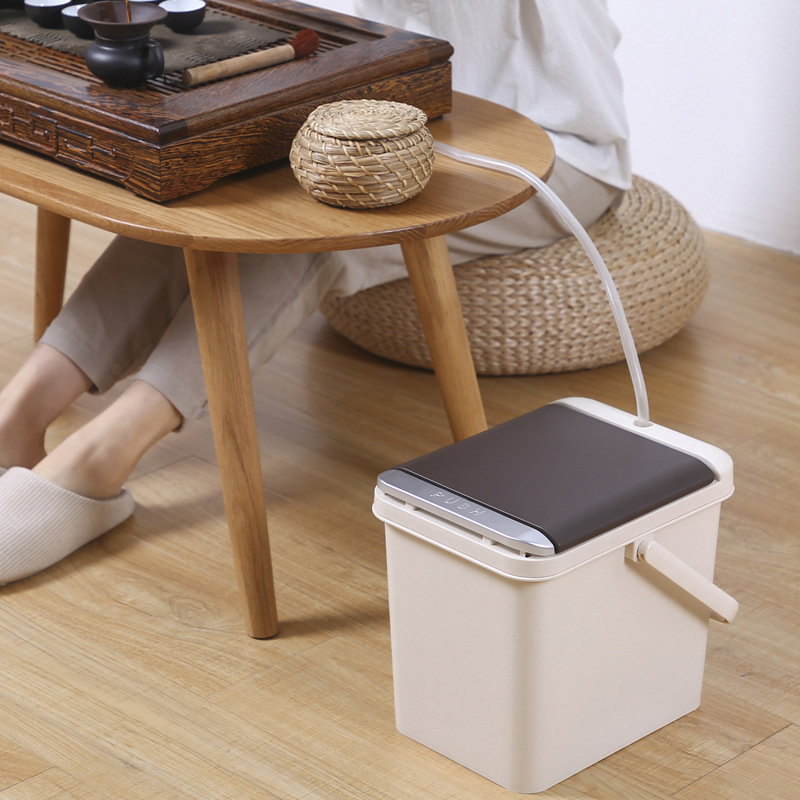 Intelligent sensing pop-up lid tea water bucket, household and office tea residue trash can, filter drainage pipe, tea props, wastewater bucket Specification image