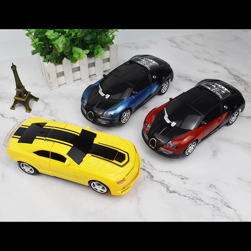 Electric universal transformable car toys, lights, music, multi-functional automatic transformable children's toys, birthday gifts, street stall details Picture