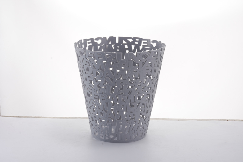 Household hollowed-out trash cans, office wastebasket trash cans, fashionable and creative living room, bedroom and kitchen trash cans Specification image