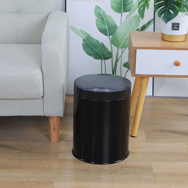 Creative stainless steel automatic smart trash can, multi-functional sensor trash can for home kitchen and living room, gift advertisement Specification image