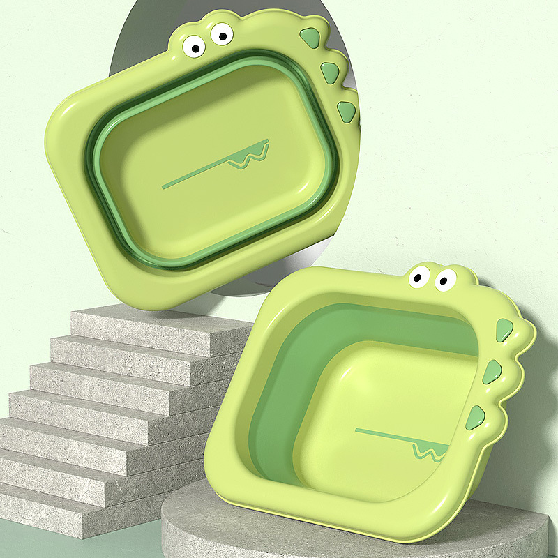 Multi-style thickened new baby products, cartoon-shaped foldable washbasin, baby's small basin Application Scenario