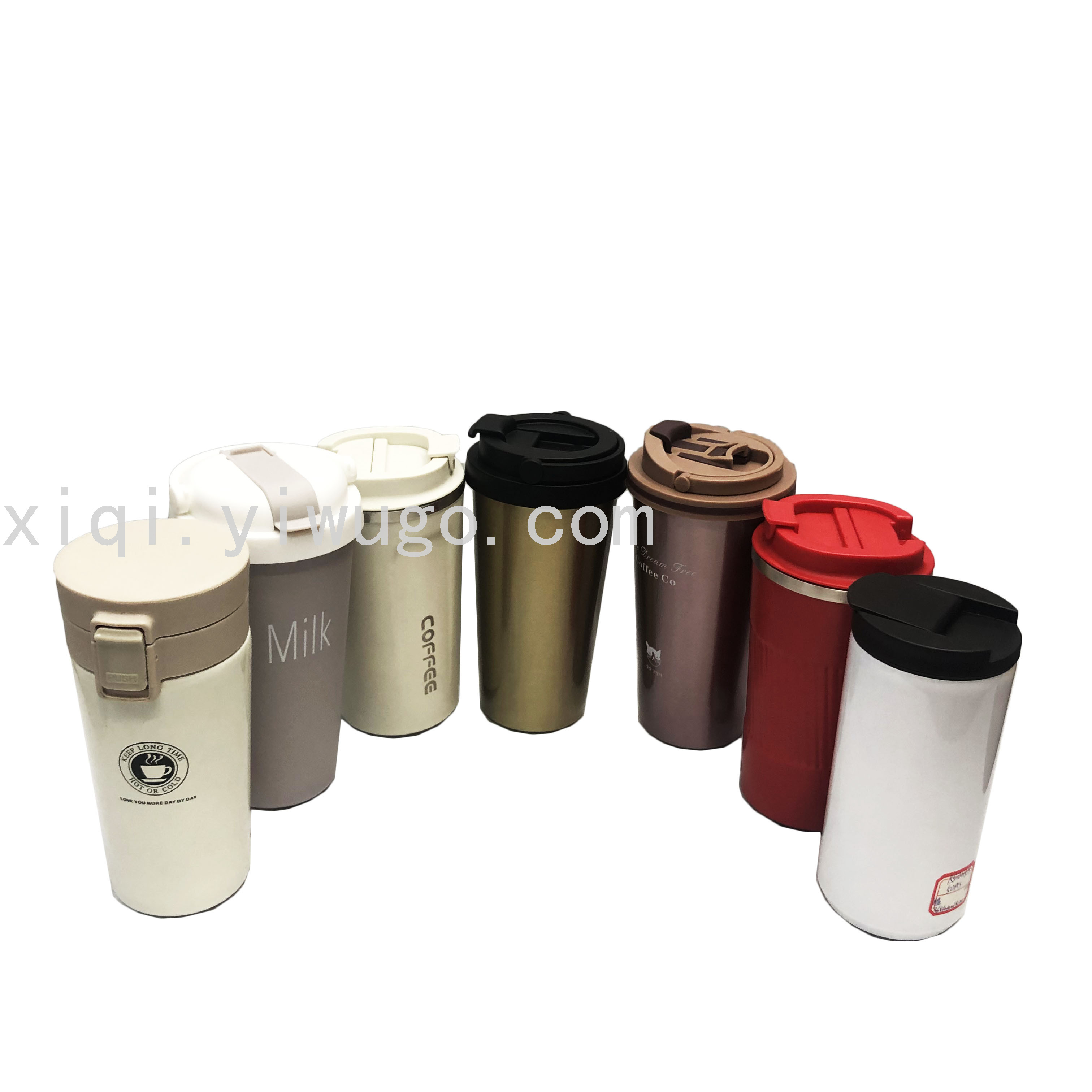 Advanced stainless steel coffee cup tea thermos cup Double insulated metal cup straw Milk cup RS-201518