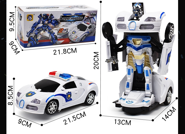 Electric universal transformable car toys, lights, music, multi-functional automatic transformable children's toys, birthday gifts, street stall Item Picture