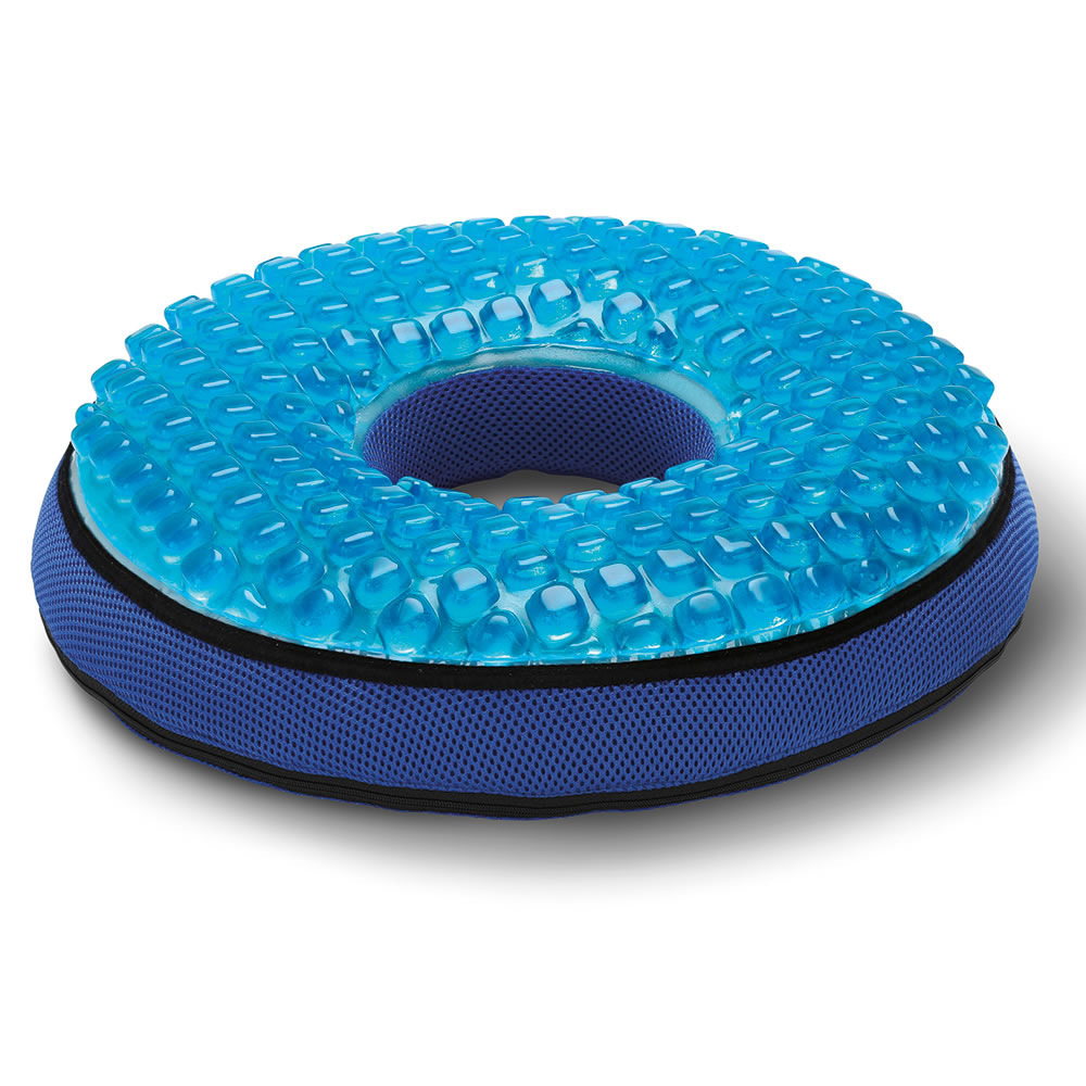 Amazon's best-selling doughnut-shaped round hollow gel memory foam cushion for hemorrhoids Specification drawing