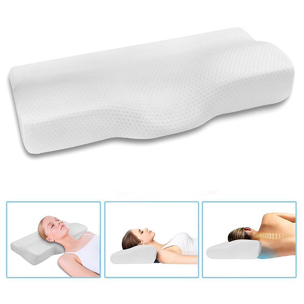 Amazon's best-selling butterfly-shaped memory foam pillow for sleeping on the side or back Application Scenario