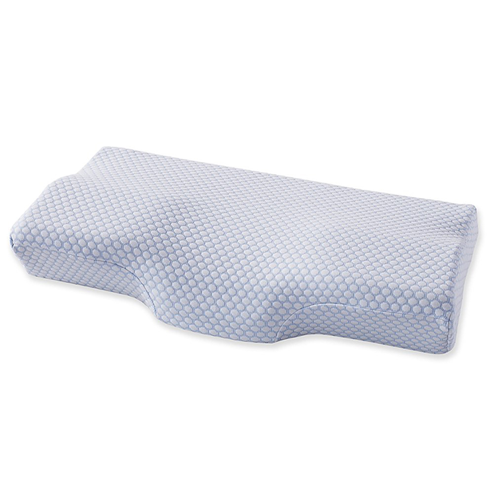 Amazon's best-selling butterfly-shaped memory foam pillow for sleeping on the side or back Specification drawing