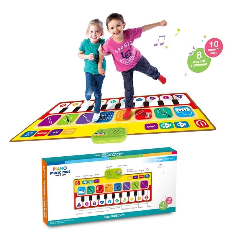 Cross-border animal cartoon children's fashion music electronic organ blanket early education multi-functional crawling mat dance mat toy details Picture