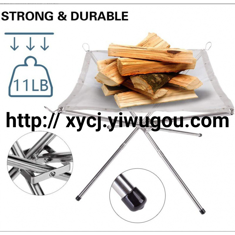 Stainless steel fire stand Convenient folding wood stand