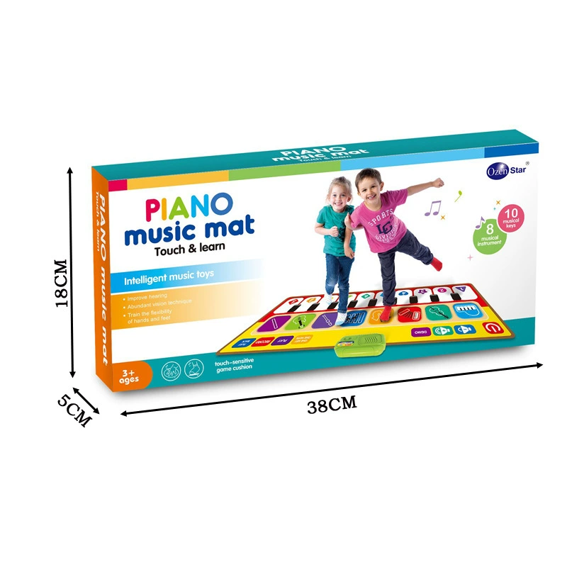 Cross-border animal cartoon children's fashion music electronic organ blanket early education multi-functional crawling mat dance mat toy Item Picture