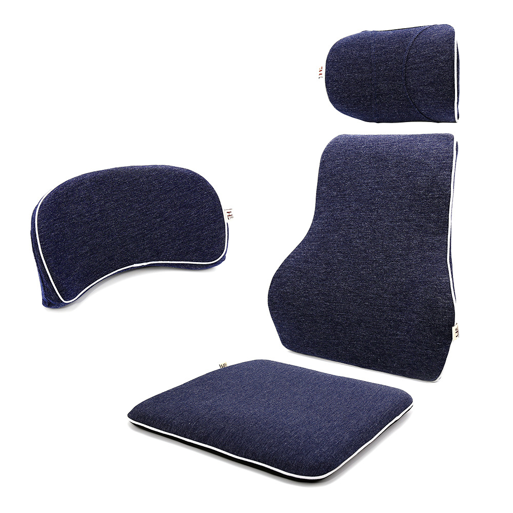 Amazon's best-selling car sponge pad four-piece set: memory foam headrest, headrest and lumbar support full figure