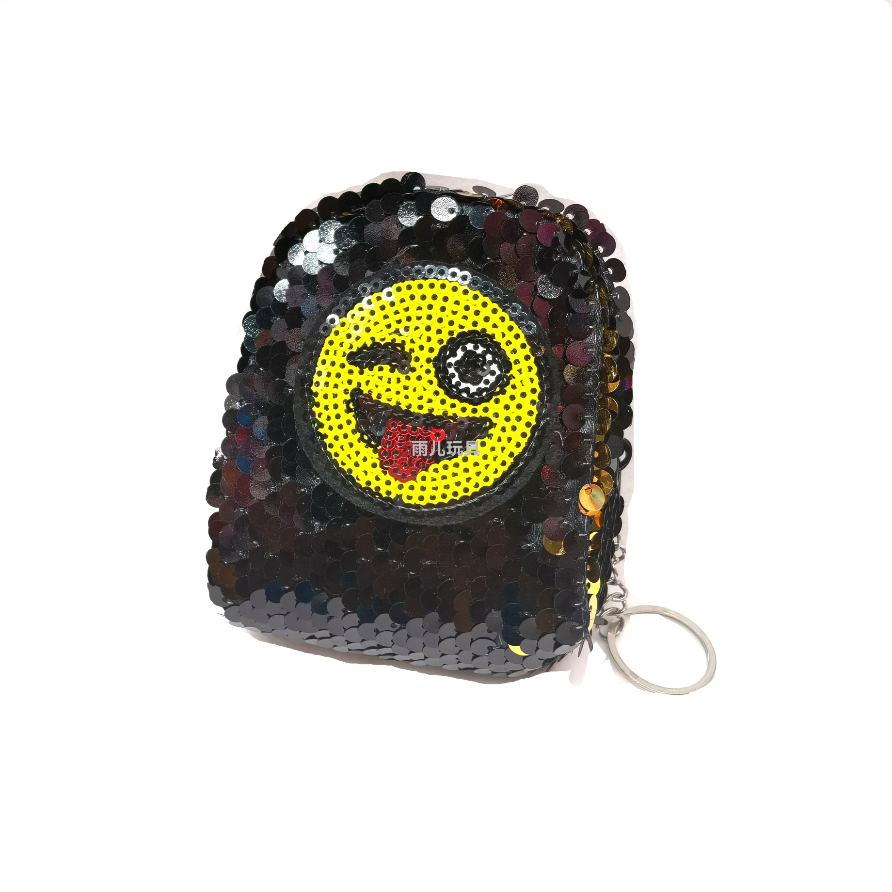 Plush toy sequined wallet, 3D patch sequined coin purse, small schoolbag sequined wallet, cartoon patch expression Specification image