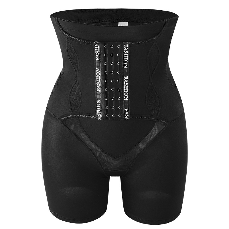 High-waisted postpartum button-down belly cinching three-inch pants, thin stomach cinching, buttock-lifting, body-shaping and body-beautifying women's backdrop flat-angle pants Item Picture