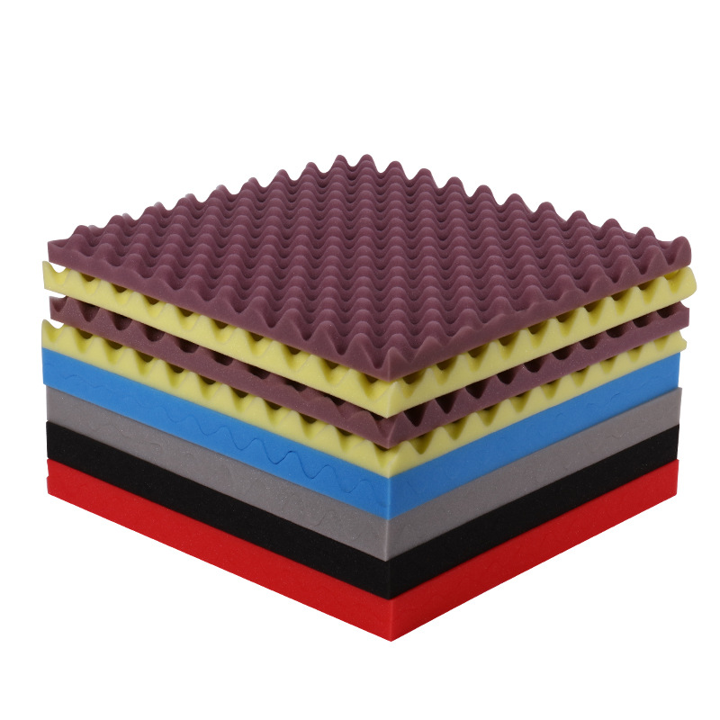 Environmentally friendly wave sound-absorbing cotton, household wall noise reduction egg cotton, recording studio drum room sound insulation pyramid sound insulation cotton Item Picture