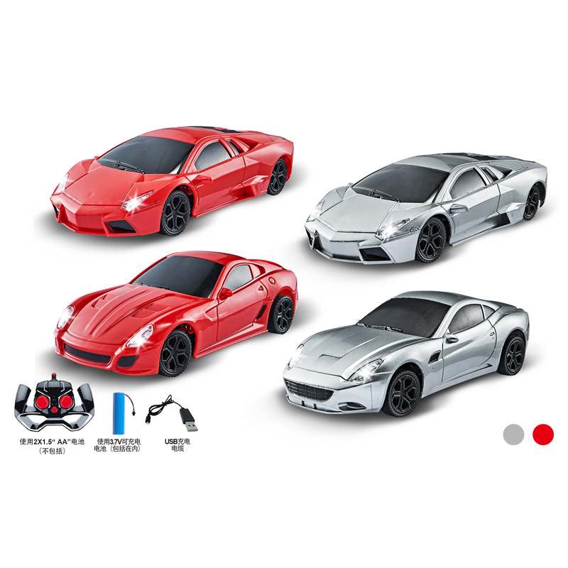 1:24 simulation wireless remote control light four-way model sports car USB charging 935-203 Role-playing toy Specification drawing