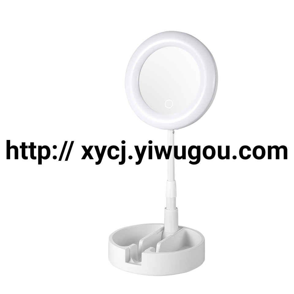 LED makeup mirror, warm and cold light dimming storage box, beauty mirror, table-style storage, high-definition mirror, bathroom storage mirror Specification image
